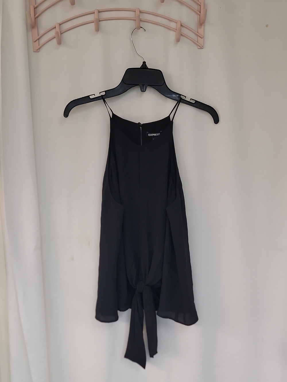 Express Women’s Black Tie-Front Sleeveless Top